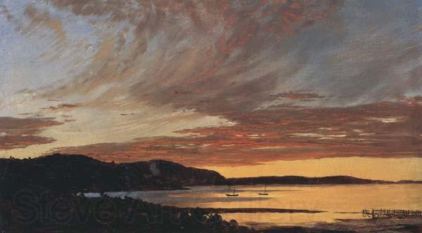 Frederic E.Church Sunset,Bar Harbor Spain oil painting art